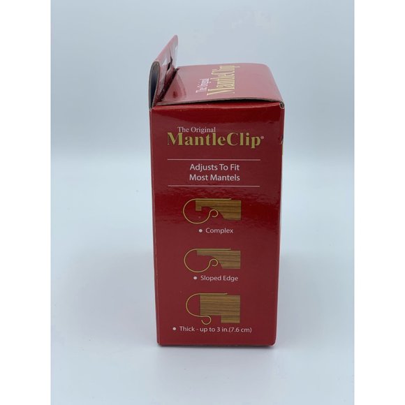 MantleClip 4 pack, Silver, Holiday Mantle Stocking Holder, Light, Garland, Decor - Picture 3 of 5